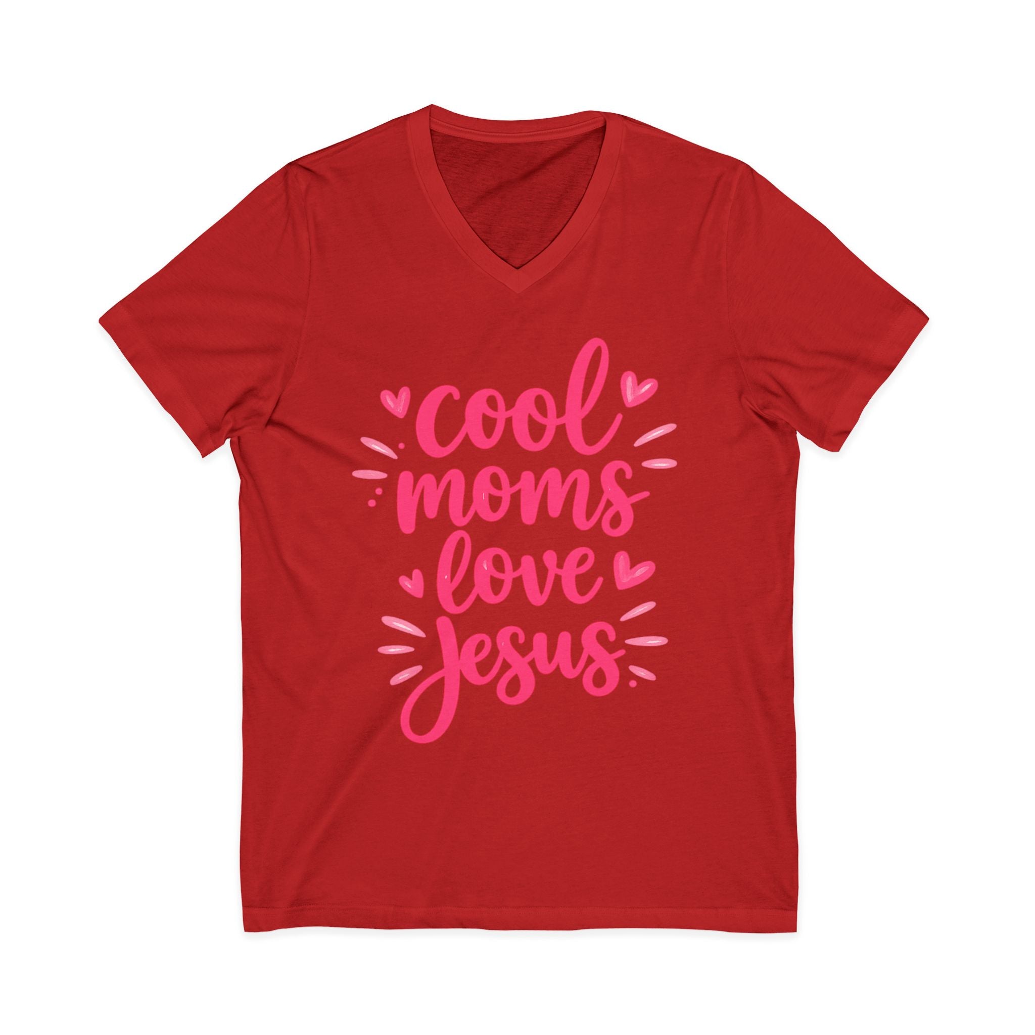 Unisex Jersey Short Sleeve V-Neck Tee