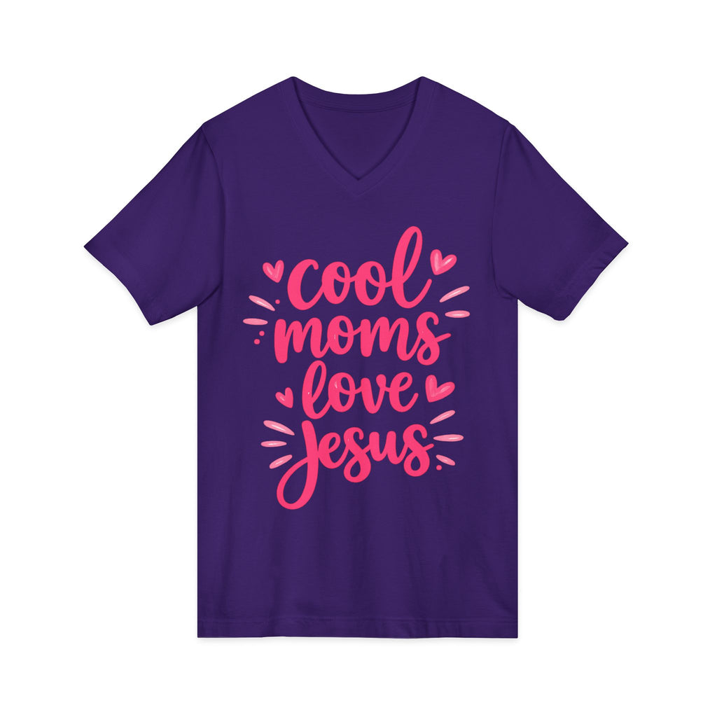 Unisex Jersey Short Sleeve V-Neck Tee