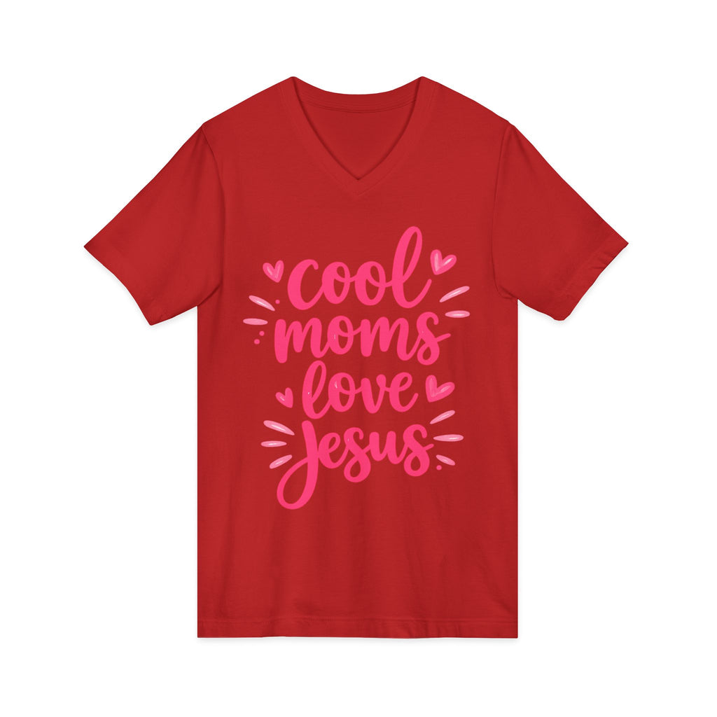 Unisex Jersey Short Sleeve V-Neck Tee