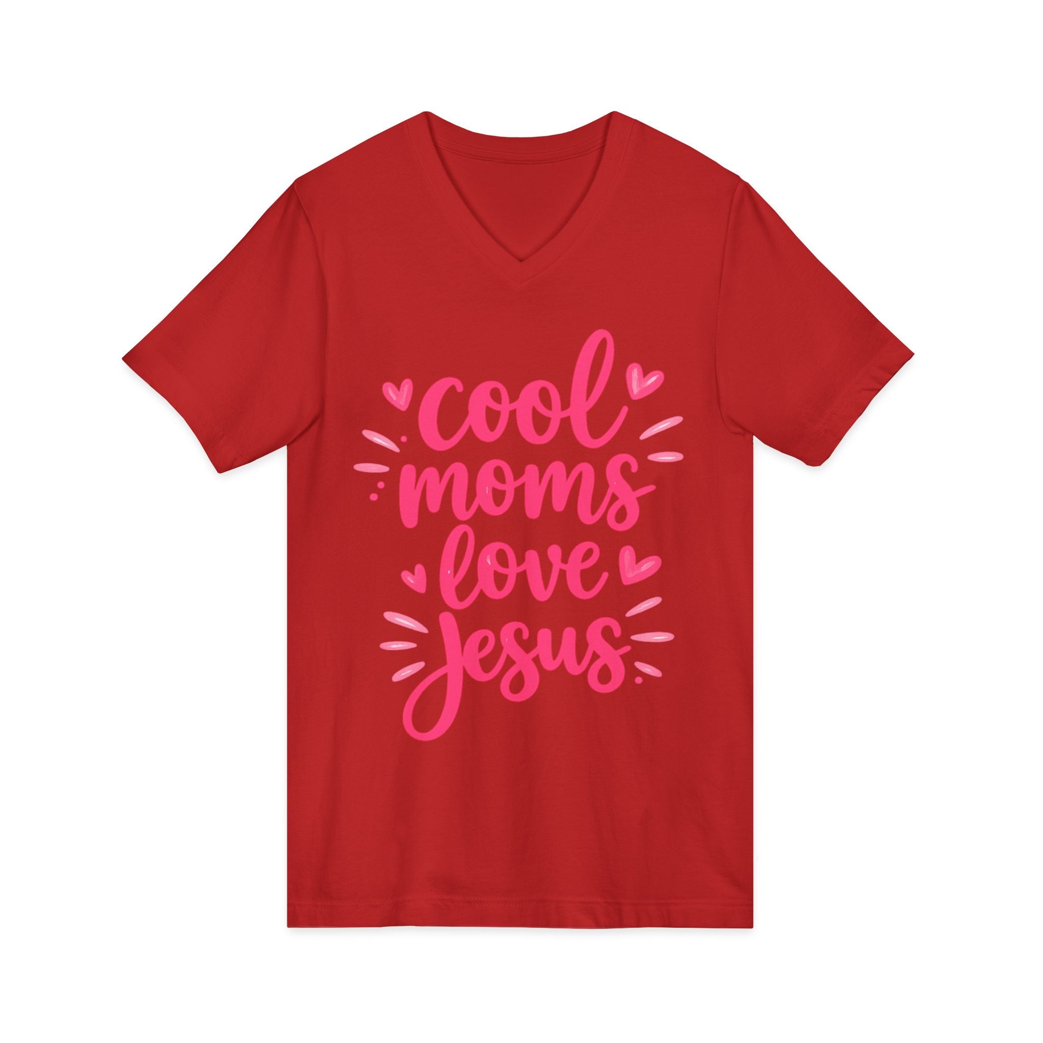 Unisex Jersey Short Sleeve V-Neck Tee