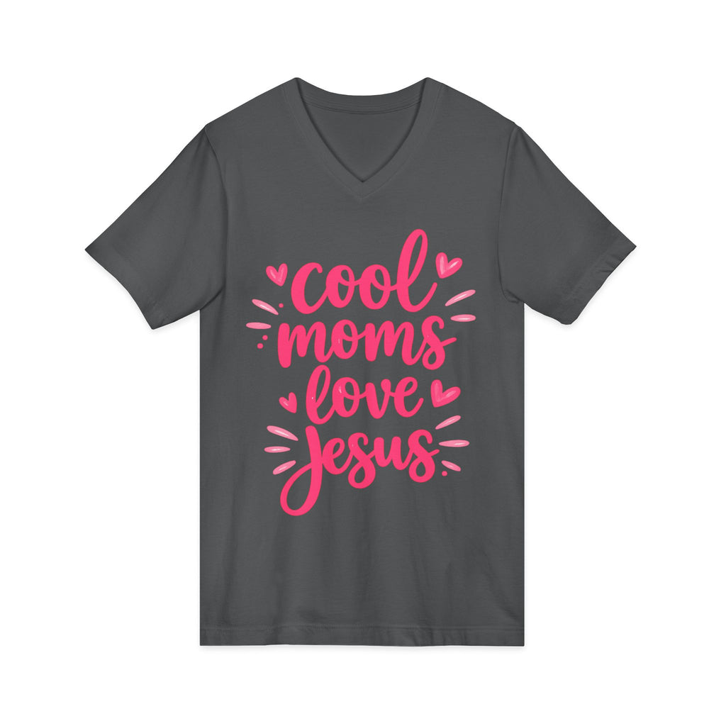 Unisex Jersey Short Sleeve V-Neck Tee
