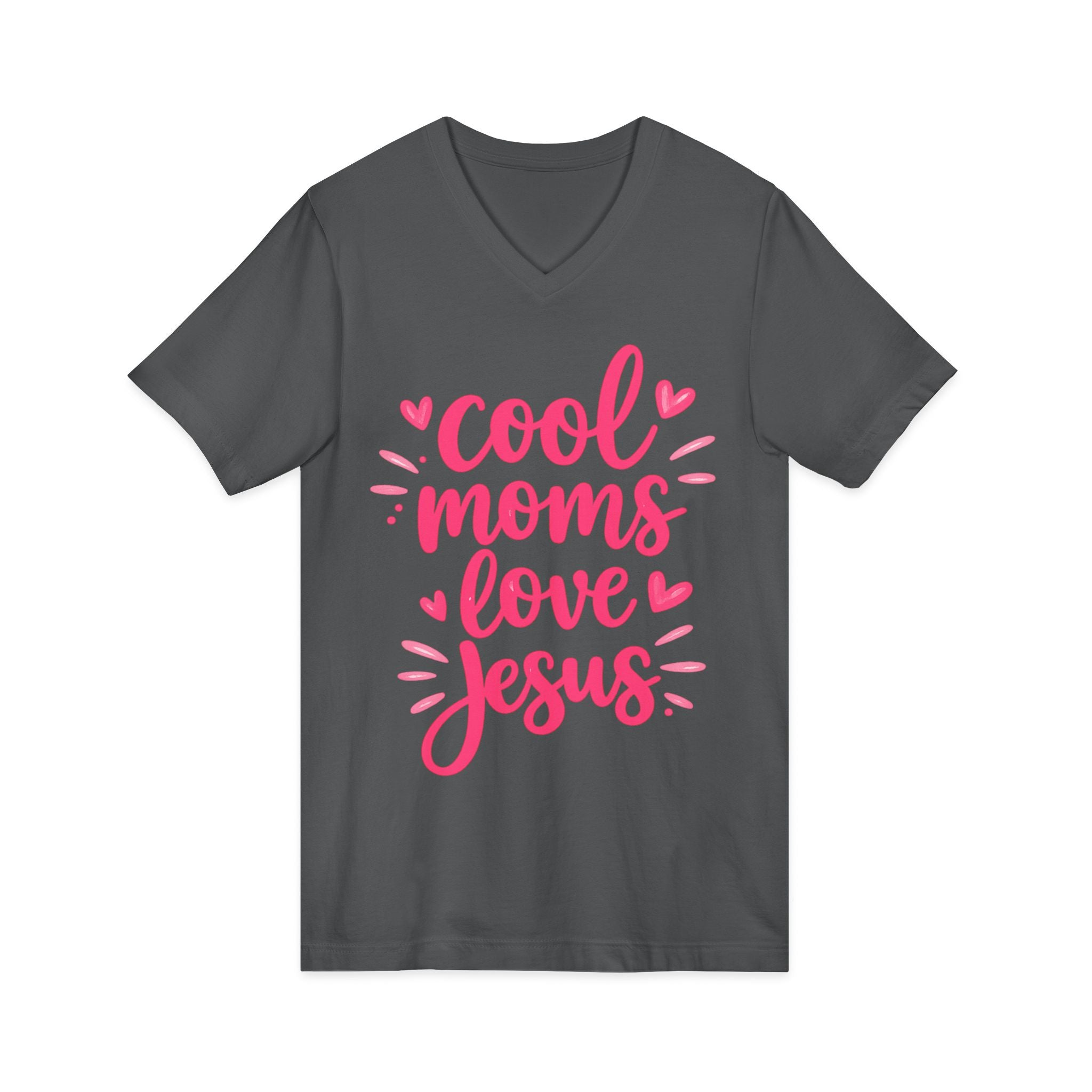 Unisex Jersey Short Sleeve V-Neck Tee