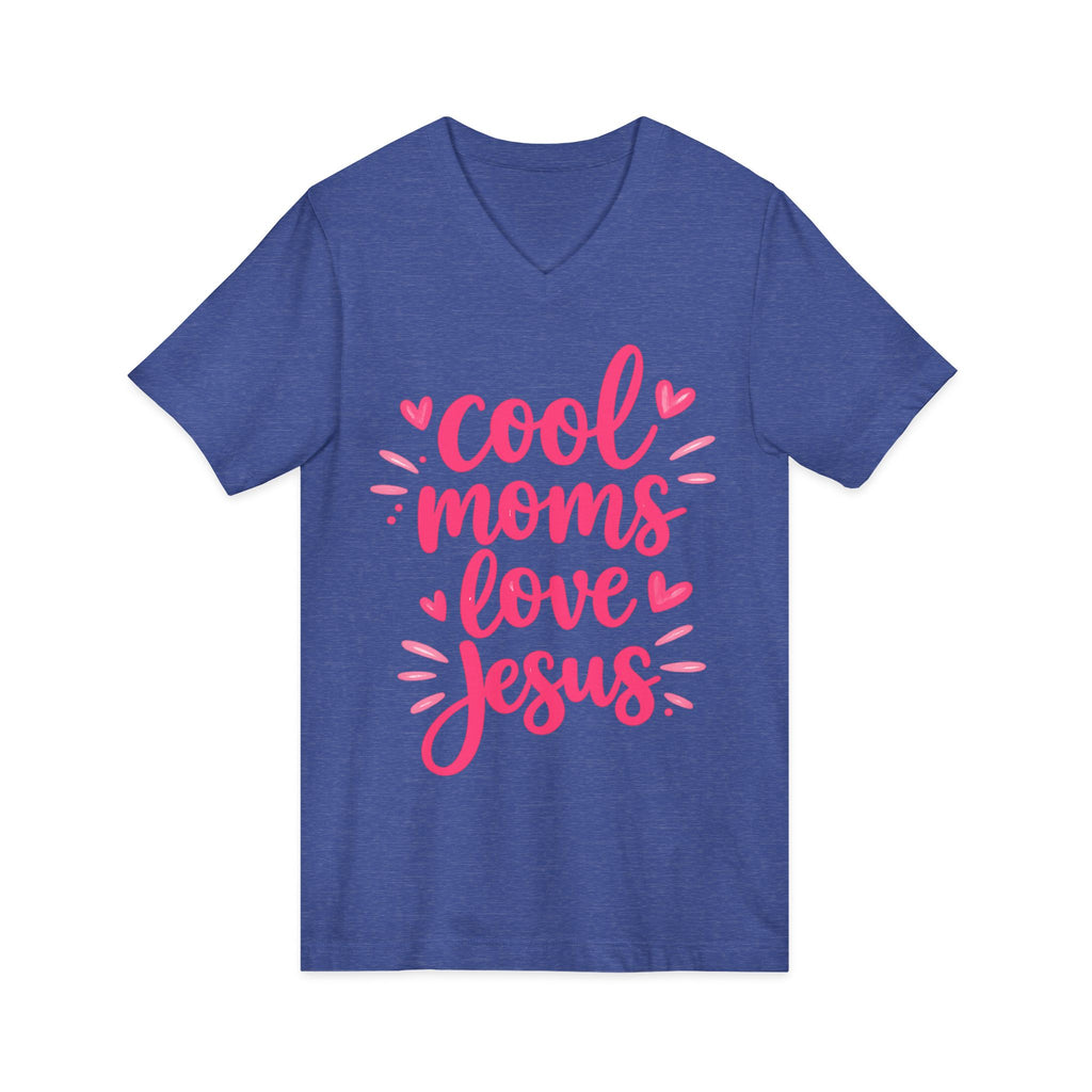Unisex Jersey Short Sleeve V-Neck Tee